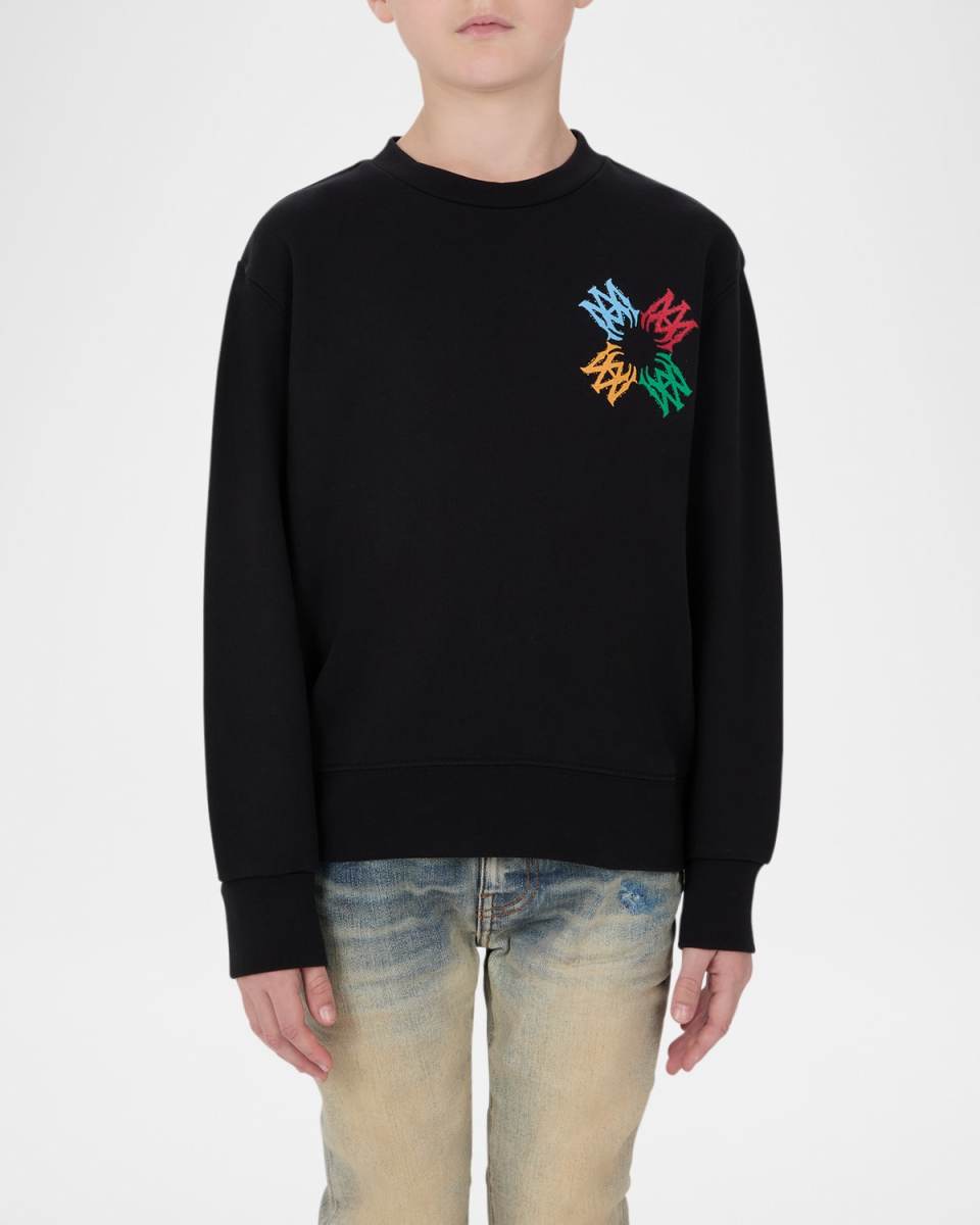 Kid's MA Quad Scribble Crew Sweatshirt, Size 4-12